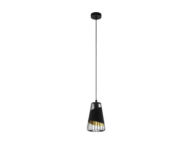 Lampara Colgante Eglo Austell Negro 1X60W 49447