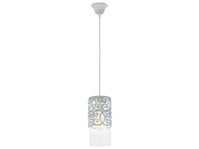 Lampara Colgante Eglo Cardigan Gris Azul 1X60W 49202