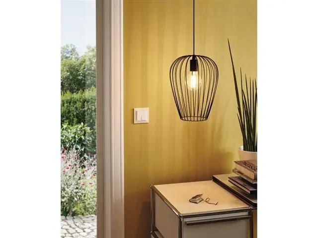 Lampara Colgante Eglo Newtown Negro 1X60W 49472