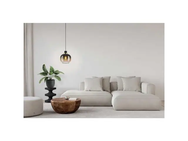 Lampara Colgante Eglo Oilella  Negro Latón 1X40W 99614