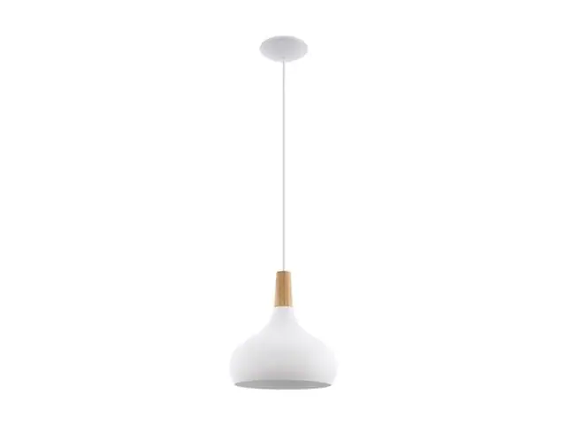 Lampara Colgante Eglo Sabinar Blanco 1X60W 96982
