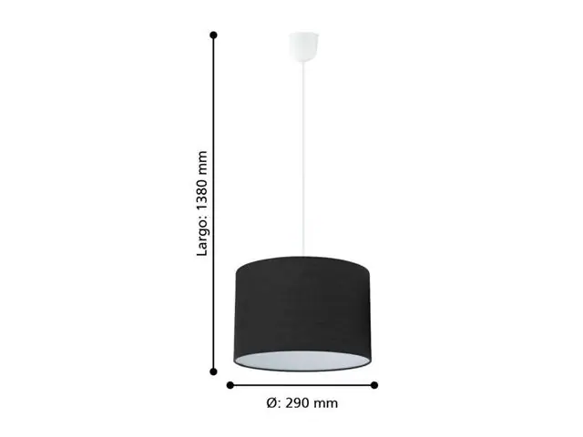 Lampara Colgante Eglo Sitia Blanco 1X60W 79062