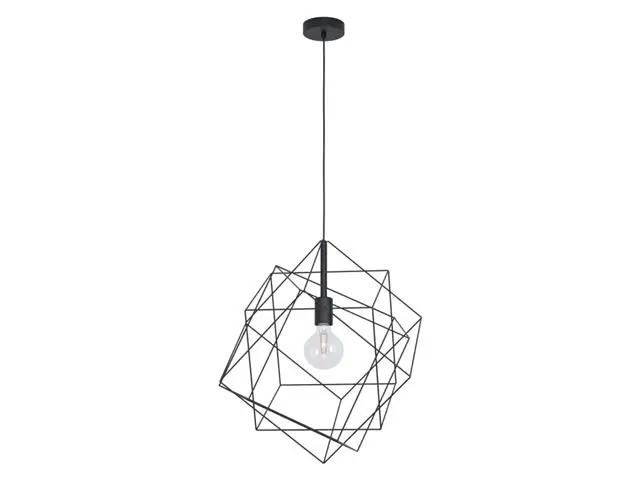 Lampara Colgante Eglo Straiton Negro 1X60W 43359