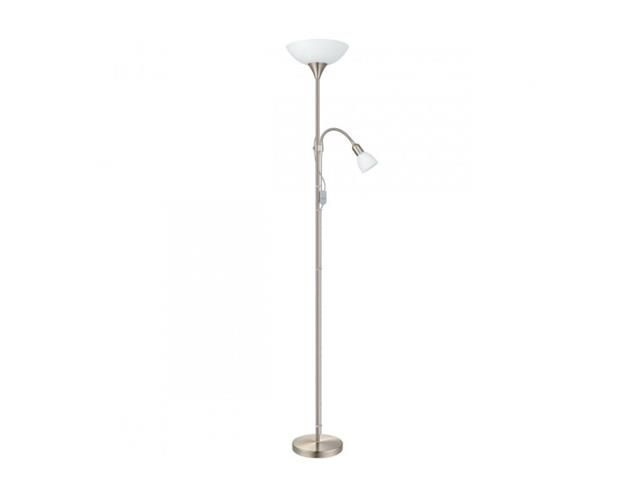 Lampara de Pie Eglo Up Níquel Satinado 1X60W;1X18W