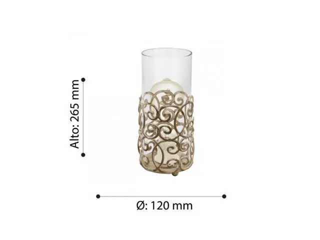 Lampara de Sobremesa Eglo Cardigan Pátina Café 1X60W