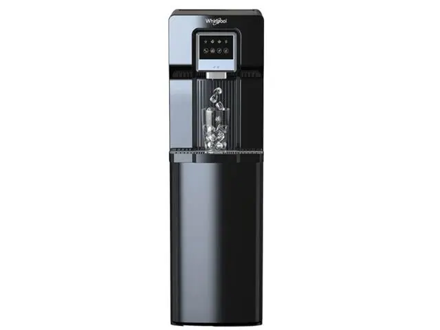 Despachador de agua con fábrica de hielo Negro