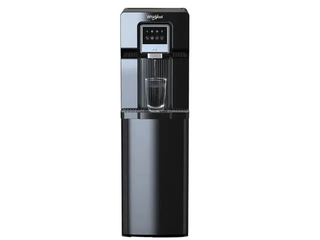 Despachador de agua con fábrica de hielo Negro
