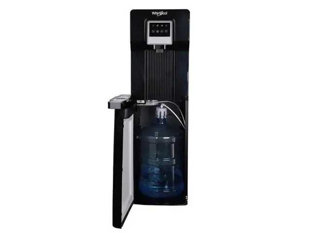 Despachador de agua con fábrica de hielo Negro