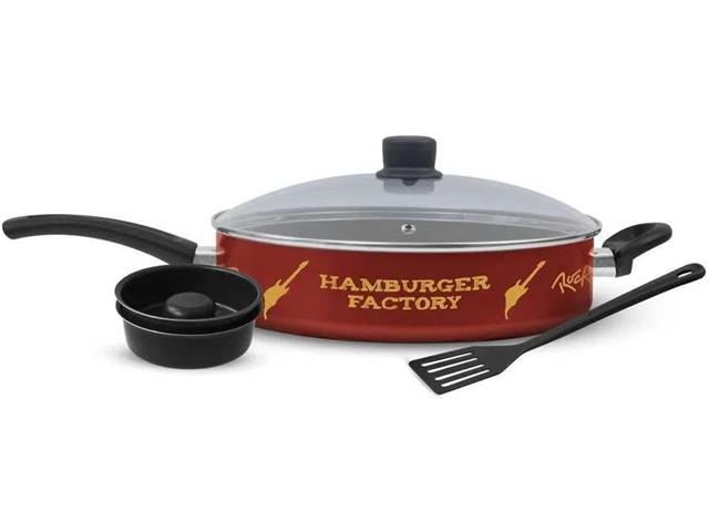 Kit Hamburguer Factory Rochedo Rock in Rio com Frigideira e Acessórios - 1