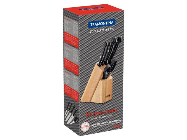 Jogo de Facas Ultracorte + Suporte de Madeira 6 Peças Tramontina - 2
