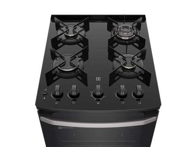 Fogão 4 bocas Electrolux FE4GS Efficient e Mesa de Vidro Prata Bivolt - 4