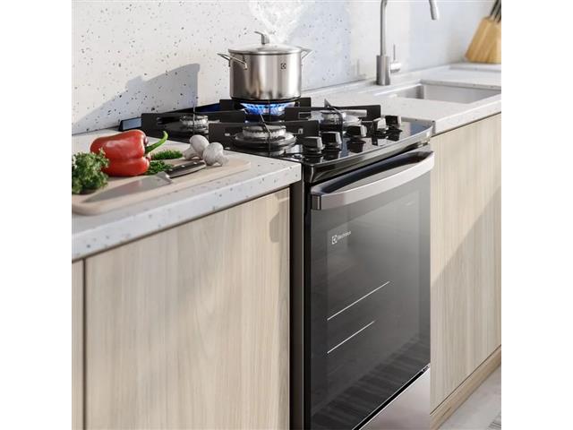 Fogão 4 bocas Electrolux FE4GS Efficient e Mesa de Vidro Prata Bivolt - 5