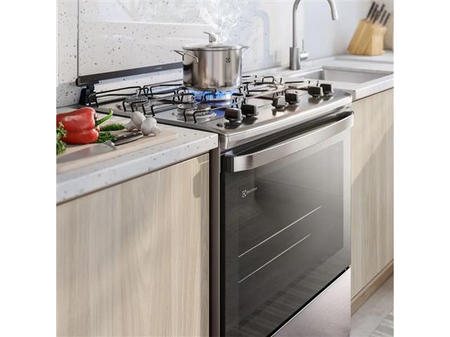 Fogão 5 bocas Electrolux FE5IC Efficient com Mesa Inox Cinza Bivolt - 5