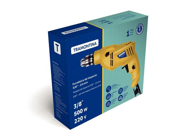Furadeira de Impacto Tramontina 3/8" com Rev de Rotação 500W 220V - 2