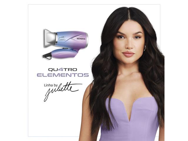 Secador de Cabelo By Juliette Mondial Azul/Rosa 1200W Bivolt - 1