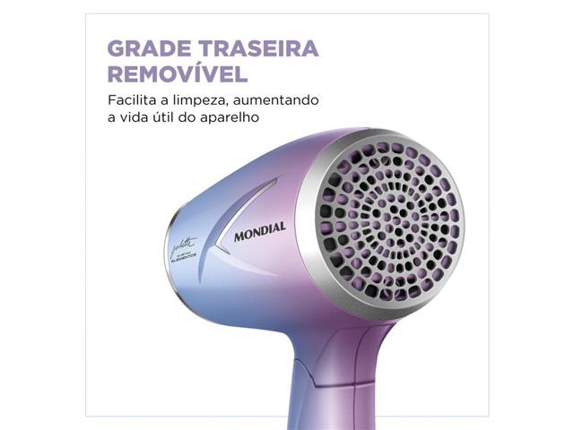 Secador de Cabelo By Juliette Mondial Azul/Rosa 1200W Bivolt - 7