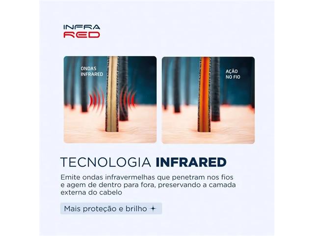 Prancha Alisadora InfraRed Mondial Azul/Golden Rose 55W Bivolt - 1