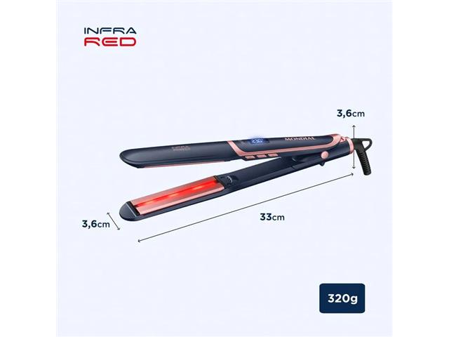 Prancha Alisadora InfraRed Mondial Azul/Golden Rose 55W Bivolt - 5