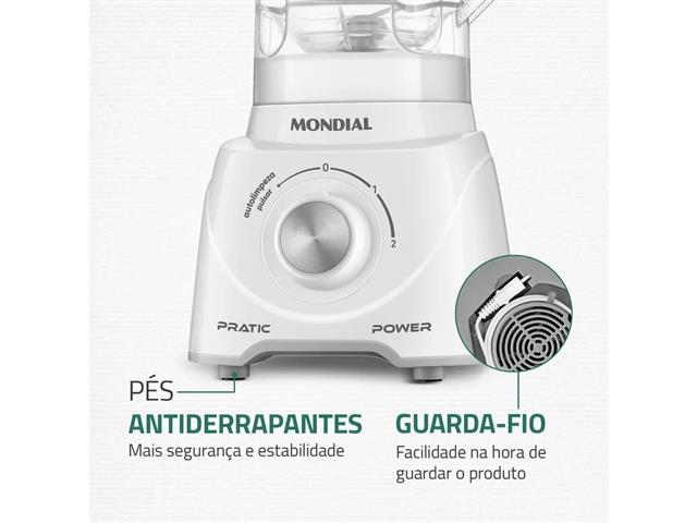 Liquidificador Pratic Power Mondial Branco - L-97-W 550W 110V - 5