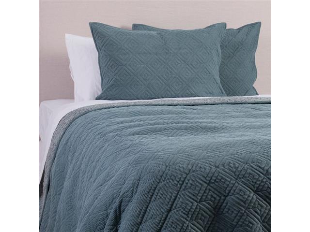 Cubrecama Quilt Corduroy Sherpa 2 Plazas Turquesa Fabrics