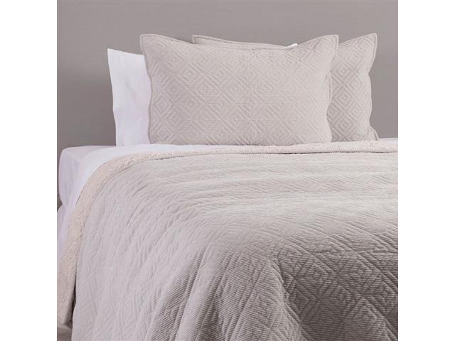 Cubrecama Quilt Corduroy Sherpa 2 Plazas Beige Fabrics