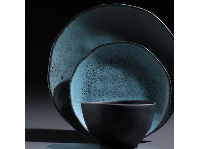 Conjunto Porto Brasil com 6 Pratos Sobremesa Orgânico Petroleum - 3