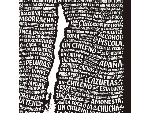 Un Chileno mini (negro) - Lámina