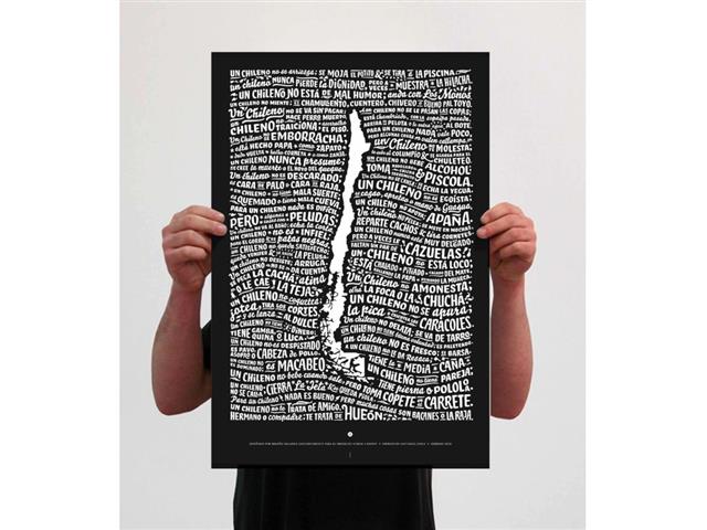 Un Chileno mini (negro) - Lámina