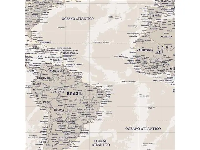 Mapa del Mundo Actualizado (disposición tradicional) - Lámina