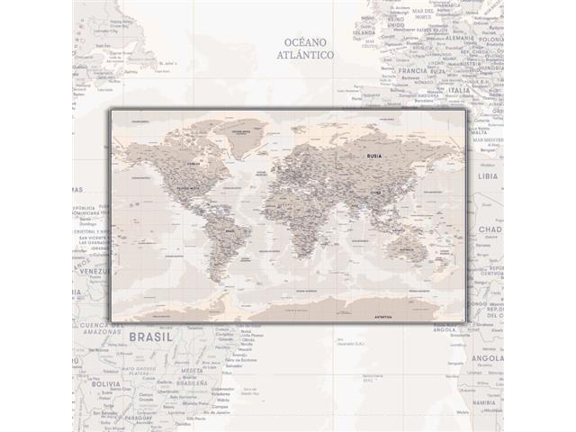 Mapa del Mundo Actualizado (disposición tradicional) - Lámina