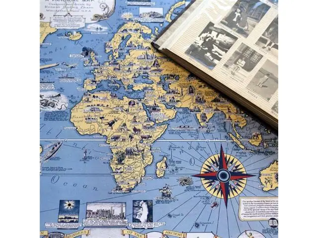Mapa Mundi de las Maravillas 1939 - Lámina