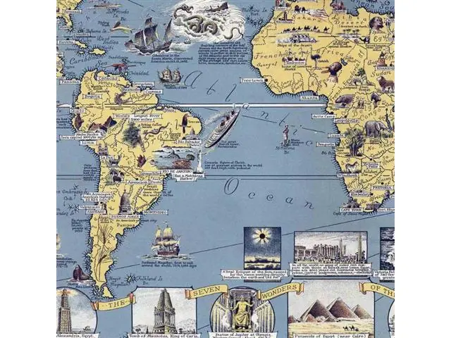 Mapa Mundi de las Maravillas 1939 - Lámina