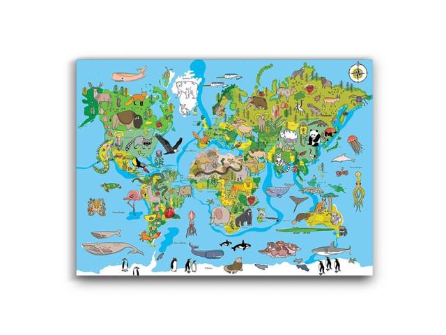 Mapa Mundi Infantil - Lámina