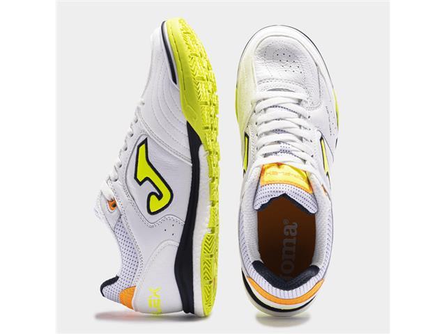 Chuteira Futsal Joma Top Flex Rebound Branco e Amarelo Tam 41 - 2