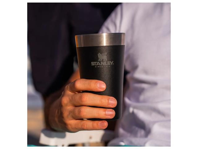 Copo Térmico Cerveja sem Tampa Stanley Matte Black 473mL - 3