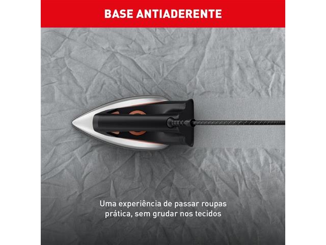 Ferro a Seco Arno Drygliss Antiaderente 1200W Preto e Terracota 110V - 7