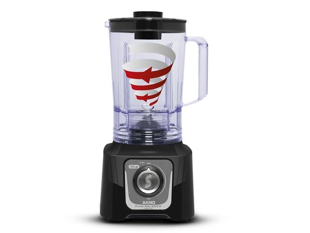 Liquidificador Arno Power Max 1200W Limpa Fácil Comfort Preto 110V - 2