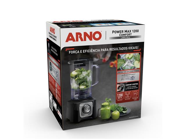Liquidificador Arno Power Max 1200W Limpa Fácil Comfort Preto 110V - 5