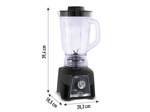 Liquidificador Arno Power Mix Limpa Fácil 700W Comfort Preto LQ35 220V - 7