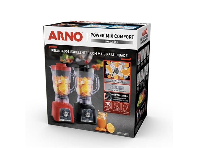 Liquidificador Arno Power Mix Limpa Fácil 700W Comfort Preto LQ35 220V - 6