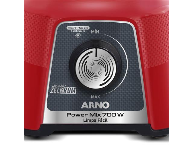 Liquidificador Arno Power Mix Limpa Fácil 700W Comfort Vermelho 110V - 3