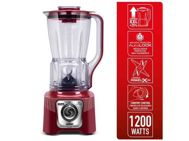 Liquidificador Arno Powermax XXL 1200W Carmim LN86 110V - 7