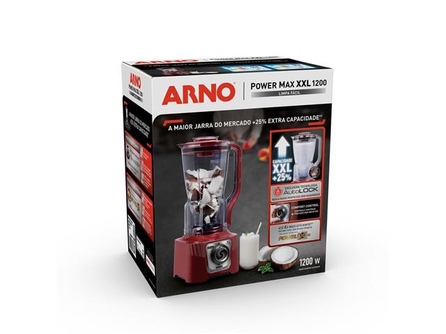 Liquidificador Arno Powermax XXL 1200W Carmim LN86 110V - 6