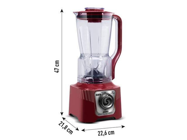 Liquidificador Arno Powermax XXL 1200W Carmim LN86 110V - 8
