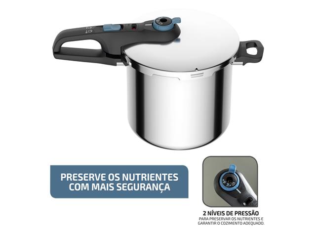 Panela de Pressão Rochedo Inox Trendy 8 Litros Fechamento Externo - 3