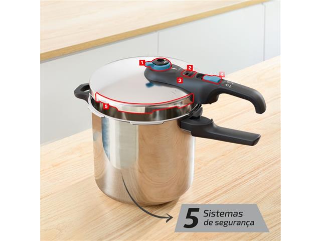 Panela de Pressão Rochedo Inox Trendy 8 Litros Fechamento Externo - 8