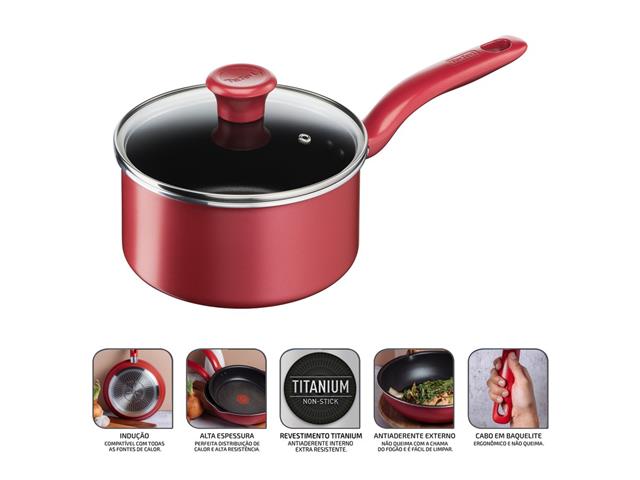Panela Com Indução Tefal So Chef 18cm Vermelha - 1