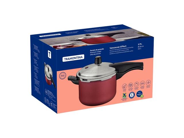 Panela de Pressão Tramontina Vancouver Max Vermelho 20 cm 4,5 L - 3