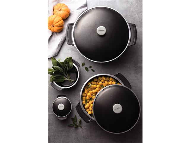 Caçarola Tramontina Lyon em Alumínio Forjado Preto com Tampa 6,8 L - 1