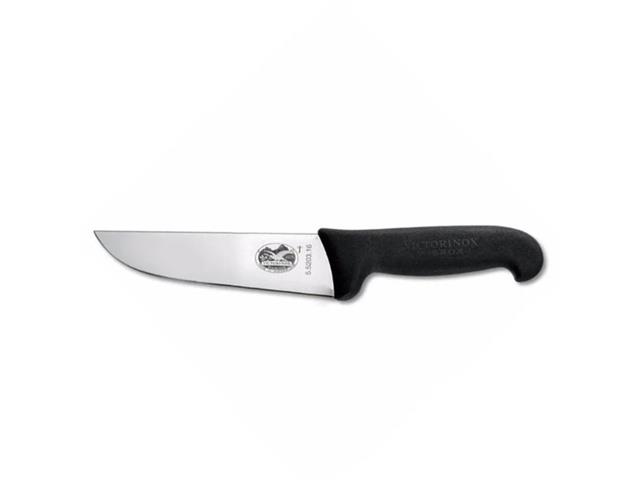 Cuchillo Carnicero, Hoja Recta, Mango Fibrox Negro, 16cm